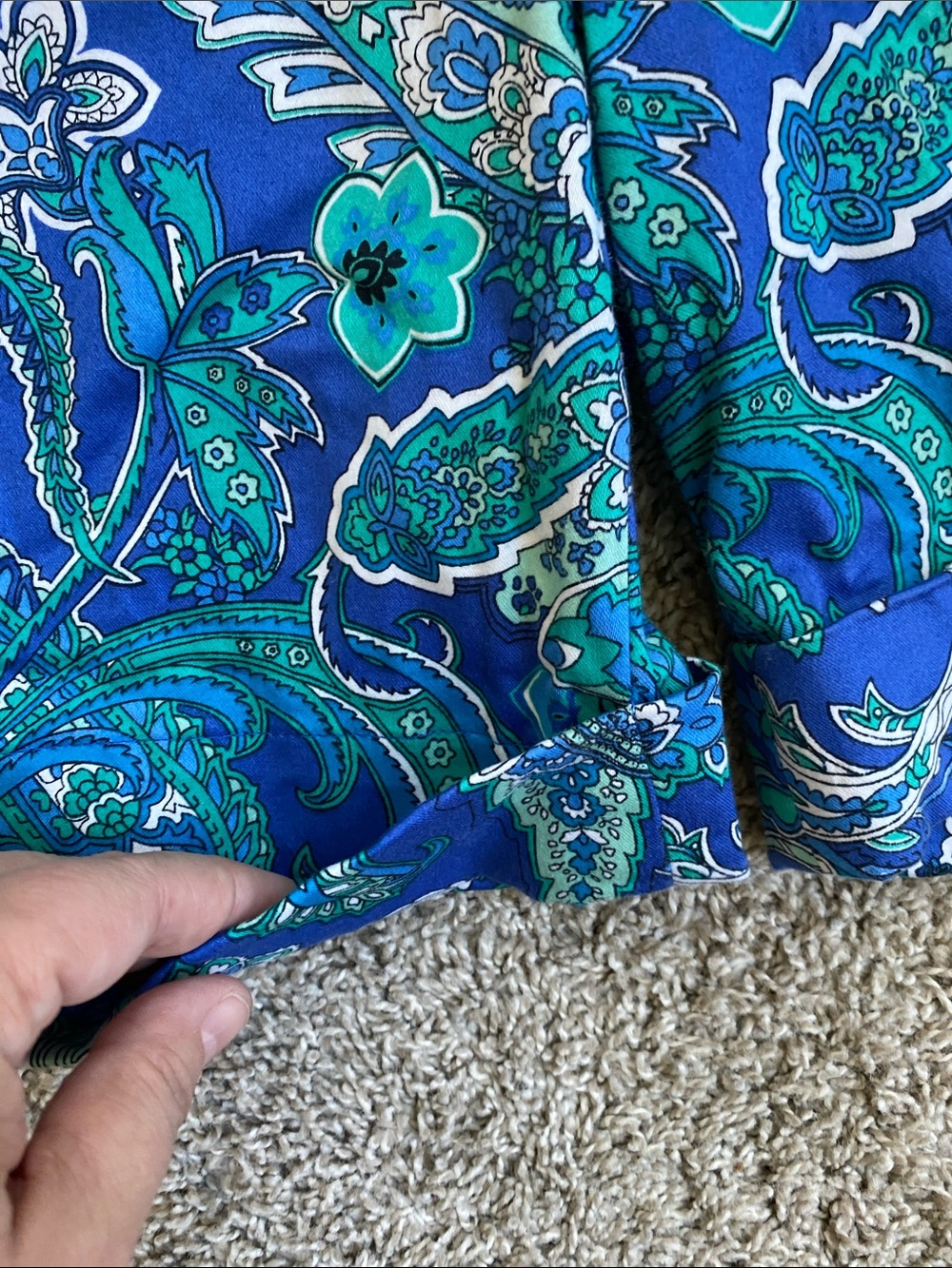 Ralph Lauren Blue Paisley Bermuda Shorts - Picture 5 of 9